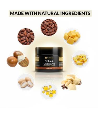 Body Butter for Men - Shea and Cologne Scented Body Cream for all Skin Types - Buy Online on GoSupps.com