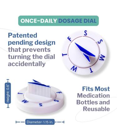 Twistwise Once Daily Dosage Tracking Dial - Two Pack for Easy Medication Management | Perfect for International Shipping - Buy Online on GoSupps.com
