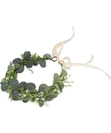 Floral Headpiece Floral Crown Eucalyptus Wreath Artificial Green Garland Headbands Eucalyptus Wreath for Seaside Vacation Photo Props - Buy Online on GoSupps.com