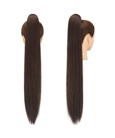 Fine Horseplay Straight Braid Ponytail Extensions 70 cm - Synthetic Drawstring Light Brown Hair Extensions for Women - Buy Online on GoSupps.com