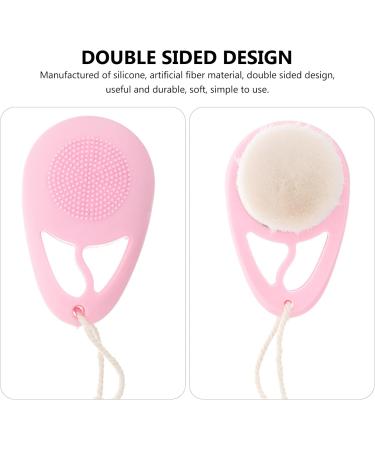 Beavorty double sided face brush face scrubber face cleansing brush facial brush facial wash brush face brush exfoliator facial cleansing brush soft artificial fiber cleaning brush - Buy Online on GoSupps.com