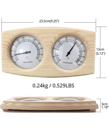 Buy ZAMETTER 2-in-1 Wooden Sauna Thermometer & Hygrometer - Accurate Sauna Measuring Instruments for Optimal Experience | International Shipping Available - Buy Online on GoSupps.com