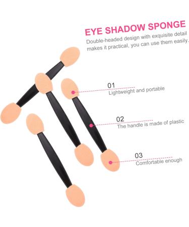 WOONEKY 200 Pcs Double Ended Eyeshadow Brush Professional Eyeshadow Sponge Brush Emulsion Black - Buy Online on GoSupps.com