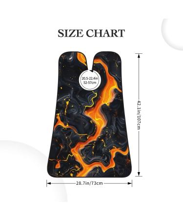 Molten Magma Print Beard Bib Apron | Non-Stick Hair Catcher for Men | Perfect Shaving Gift | One Size Black - Buy Online on GoSupps.com