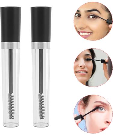 FOYTOKI 2 Sets Empty Mascara Tube for DIY Makeup Kits Mini Funnel Makeup Containers Lash Kit Black Plastic - Buy Online on GoSupps.com