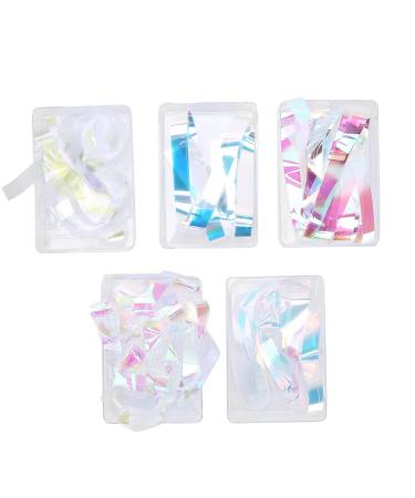 Nail Cellophane Nail Glass Paper Nail Sticker 5 Box for Household Nail Shop