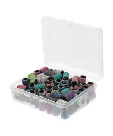 FRCOLOR 1 Box nail polish drill sanding drum sleeves nail polishing kit sanding rings nail drill bits sanding band electric nail drill bits drill sanding band polisher sand circle frosted