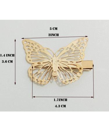 Buy 12 Cute Metal Butterfly Hair Clips - Gold Hollow Accessories for Women & Girls - Perfect for Weddings - Buy Online on GoSupps.com