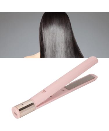 Mini Hair Straightener 2 in 1 - Portable USB Flat Iron & Curler - Adjustable Temperature - Perfect for Travel & Dormitory - Cute Pink Design - Buy Online on GoSupps.com