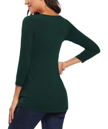 Love2Mi Maternity Short Sleeve Pregnancy T-Shirt | Summer Tunic | Size Small | Dark Green - Buy Online on GoSupps.com