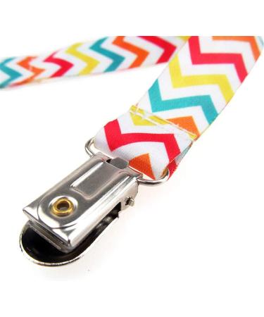 Culasign 4-Piece Baby Pacifier Clip Set | Unisex Cotton Pacifier Chains with Plastic Clips | Triangular Design for Bibs & Suckers - Buy Online on GoSupps.com