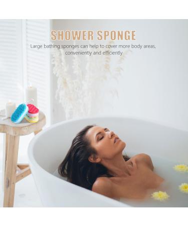 SHERCHPRY 3pcs Three Layer Bath Sponge Set - Gentle Face & Body Cleaning Sponges for Women | Painless Bath Scrubber & Baby Massage Brush - Buy Online on GoSupps.com