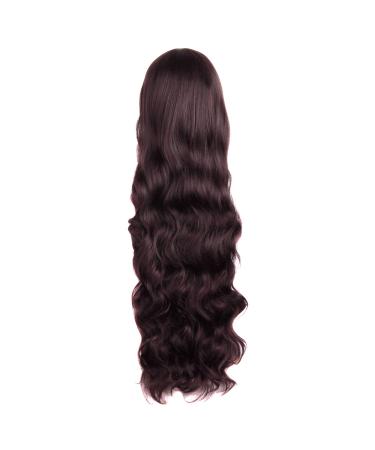 MapofBeauty 31/80cm Dark Brown Long Curly Anime Wig | Glamorous Female Hair | International Shipping - Buy Online on GoSupps.com