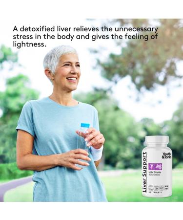 Liver Detox Cleanse Pills with Silymarin Milk Thistle Complex | Youth & Tonic Liver Support Supplement | 60 Herbal Capsules - Buy Online on GoSupps.com
