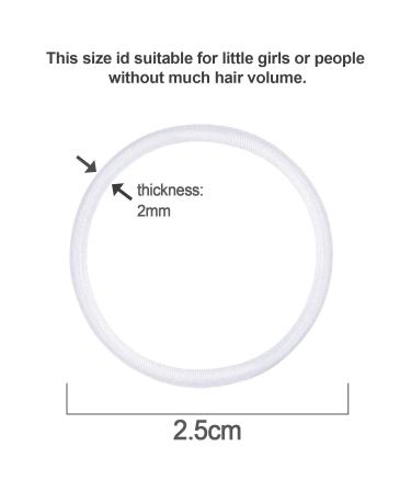 200 White Hair Elastics Hair Ties Ponytail Holders - 2 mm x 2.5 cm - No-Metal Hair Bands - Pack of 1 - Buy Online on GoSupps.com