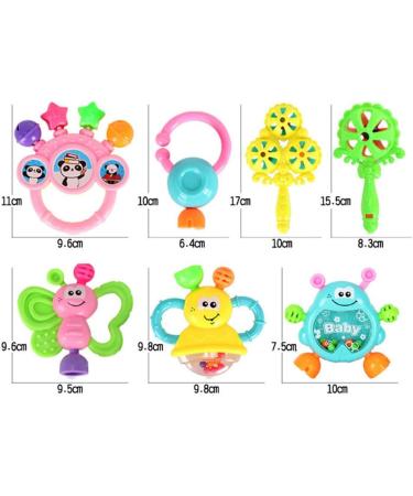 Tixiyu 7-Piece Baby Rattling Toys Set | Educational Silicone Chew Toys for Infants 0-12 Months | Music & Development Gift Set - Buy Online on GoSupps.com