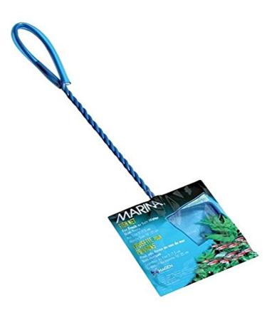 Marina Blue Fine Nylon Net with Handle, Aquarium Maintenance Tool, Blue X-Small - 3"