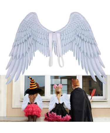 Zerodis Large Angel Wings for Halloween Party Costume - Adult & Kids Fairy Wings in White - 50x29x1cm - Buy Online on GoSupps.com