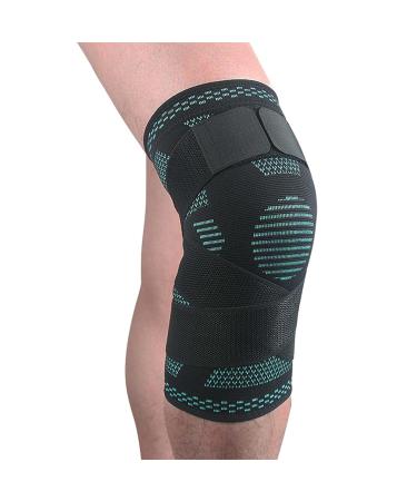 Knee Brace Compression Sleeve with Strap for Arthritis Pain Relief - Support for Running Basketball & Jogging - Medium for Men & Women - Buy Online on GoSupps.com