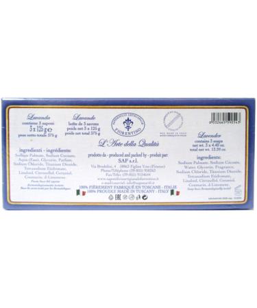 Saponificio Artigianale Fiorentino Lavande (Lavender) Bath Soap 3 x 4.40 oz - Buy Online on GoSupps.com