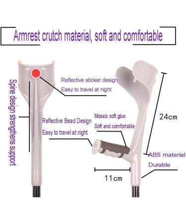 Forearm Crutches Adjustable Cane Forearm Crutches - Lightweight Arm Cuff Crutch - Adjustable Heavy Duty for Standard and Tall Adults - Comfortable on Wrist - Molded Non Skid Repl - Buy Online on GoSupps.com
