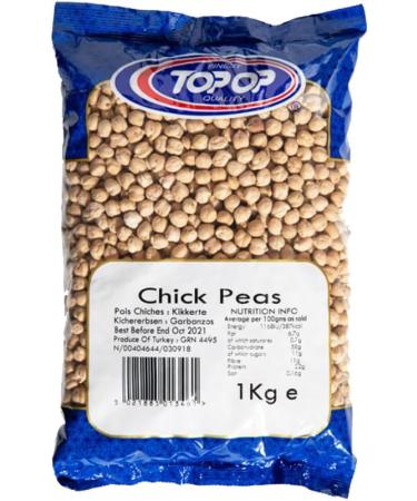 Top Op Chick Peas | 1KG | Chick Peas | Healthy Food | High Fibre | High Protein | Natural | Indian Origin | Gluten Friendly (Pack of 2) - Buy Online on GoSupps.com