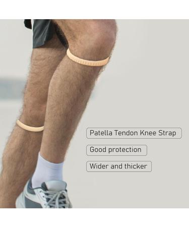 Patella Tendon Knee Straps for Pain Relief | Soft Sports Support Bands | Portable Knee Brace for Basketball Running & Fitness (Skin Color - Buy Online on GoSupps.com