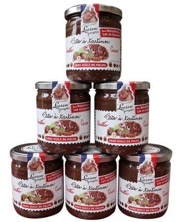 Pack of 6 Hazelnut and Cocoa Spreads - 400g LUCIEN GEORGELIN