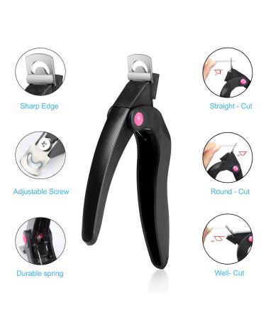 Adjustable Acrylic Nail Clipper - Stainless Steel Tip Cutter with Recycling Function - Rose Red - Buy Online on GoSupps.com
