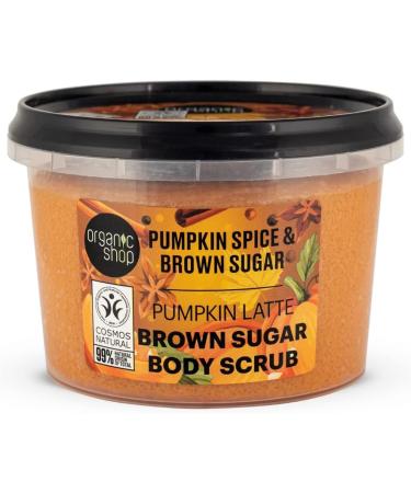 Organic Pumpkin Spice Latte Body Scrub with Brown Sugar (250ml) - Exfoliating and Nourishing - Buy Online on GoSupps.com