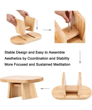 BEENSPIN Meditation Bench - Handcrafted Seiza Prayer Stool for Stable and Comfortable Meditation Practice - Buy Online on GoSupps.com