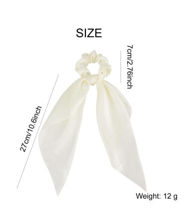 10 Pack Colorful Satin Hair Bows Scrunchies - Elastic Hair Ties Ponytail Headbands for Women - Buy Online on GoSupps.com