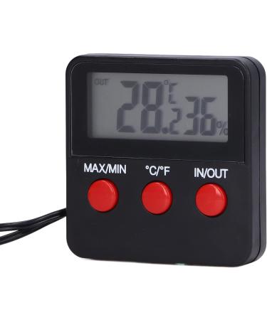 Humidity Temperature Sensor Accurate Small Real Time Display Electronic Thermometer Hygrometer Light Digital with External Probe for Pet for Reptile - Buy Online on GoSupps.com