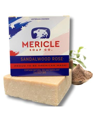 Sandalwood Rose Organic 5oz Body Bar | Traditional Cold Process Technology | Natural Ingredients | No Harsh Chemicals or Preservatives | Made in the USA