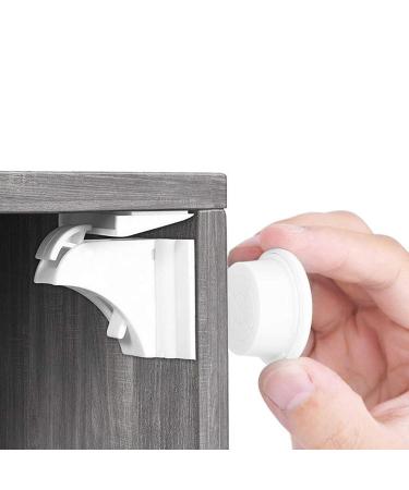KWKW MagnetLock 10 pieces Smart Safety magnetic locks for cabinets and drawers with 2 keys