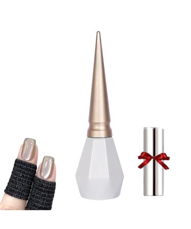 Rolita Gel Polish Rolita Nail Polish Cat Eye Gel Nail Polish Nude Ice-Clear Jade Gel Glitter Crystal Gel Nail Polish with Magnet Crystal Cat Eye Gel Polish Silver (Y-33)