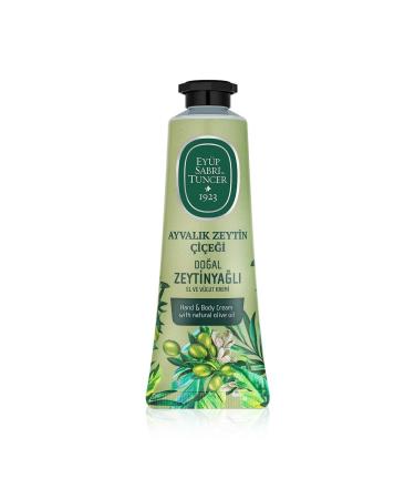 EY P SABR TUNCER Ayval k Cr me pour les mains et le corps la fleur d'olivier 50 ml | Huile d'olive naturelle hydratante et v g talienne