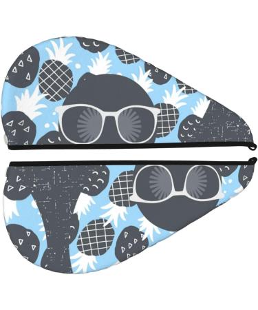 Black Head Woman Pineapple Hair Microfiber Towel - Super Absorbent Quick Dry Wrap for Long Curly & Thick Hair - Buy Online on GoSupps.com