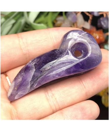SDWGLD Healing Aura Crystal - Natural Fantasy Amethyst Hand-Carved Beak Craft for Home Decoration | Unique International Shipping - Buy Online on GoSupps.com