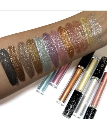 Pakivs 12 Color Metallic Liquid Eyeshadow Set - Long Lasting, Waterproof & Highly Pigmented Glitter Eye Shadow Kit - Buy Online on GoSupps.com