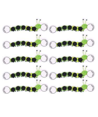 Artibetter 10pcs Temperature Change Sticker Cute Funny Caterpillar Temperature Sticker for Kid