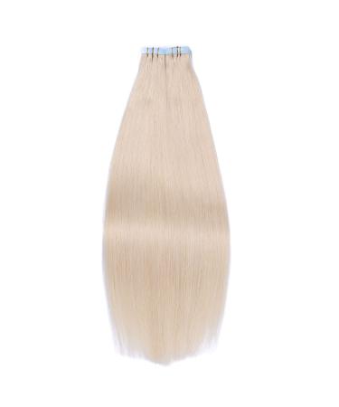 Tape in Hair Extensions - #60 Whiteblond 50cm - 10 Tresses 100% Remy Real Hair Adhesive Tape - Novon Hair Extensions - Buy Online on GoSupps.com