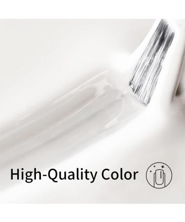 White Nail Polish - Pure White Nail Varnish - Long Lasting Chip Resistant & Quick Drying Nail Polish for DIY Nail Art Manicure at Home Salon - Buy Online on GoSupps.com
