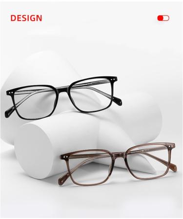Pin Temple Square TR90 Blue Light Blocking Glasses | Anti-UV Reading Glasses for Men & Women | 52mm Frame Size - Buy Online on GoSupps.com