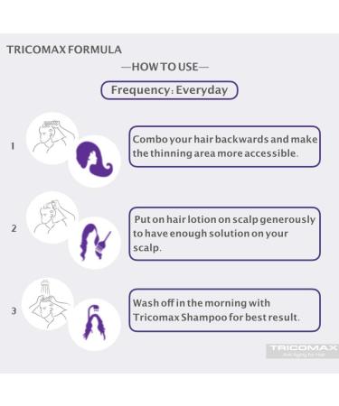 Tricomax Scalp Therapy - Hair Regrowth Stimulant & Thickener with Vitamin E - Reduce Inflammation - 118 ml/4 oz - International Shipping Available - Buy Online on GoSupps.com