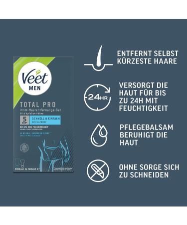  Veet Veet Expert/Men Intimate Hair Removal Kit for Him and Her Hair Removal Cream for the Intimate Area with Multi-Benefit Foam 2 Tubes of 50 ml and 100 ml of Care Balm for Men - Buy Online on GoSupps.com