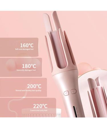 Hair Wand Curling Iron 1 Inch Curling Iorn with 4 Temps Instant Heat Auto Curler for Long Hair Pink - Buy Online on GoSupps.com