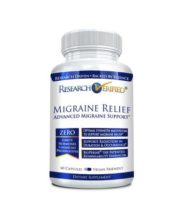 Research Verified Migraine Relief - Dual Action Supplement - Reduce Severity and Duration Balance Hormones - with Ginger and Ginko Biloba- 60 Capsules - 60 Capsules - 1 Month Supply