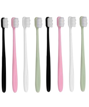 Healvian 8 pieces physiotherapy sports shoulder toothbrush for children hairy toothbrush organic toothbrush portable toothbrush plastic for travel