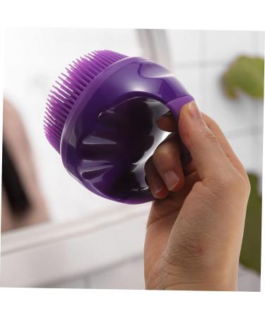 COHEALI Silicone Bath Brush Household Cleaning Tools Silicone Cleaning Brush Cleaning Brushes for Household Use Body Cleaning Brush Bathing Supply Bathing Scrubber Miss Toiletries Purple 9x8cm - Buy Online on GoSupps.com